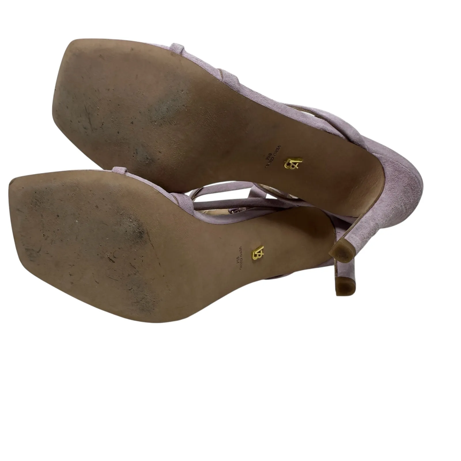 Veronica Beard Abriella Sandal Heels Suede Lavender Lilac Purple Size US 9 - Image 14