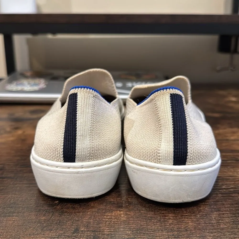 Rothy's The Original Sneaker Sand Beige Slip On Knit Loafer Women's Size 8 - Image 4