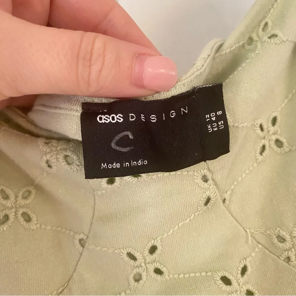 ASOS  Light Green Mini Dress - Image 3