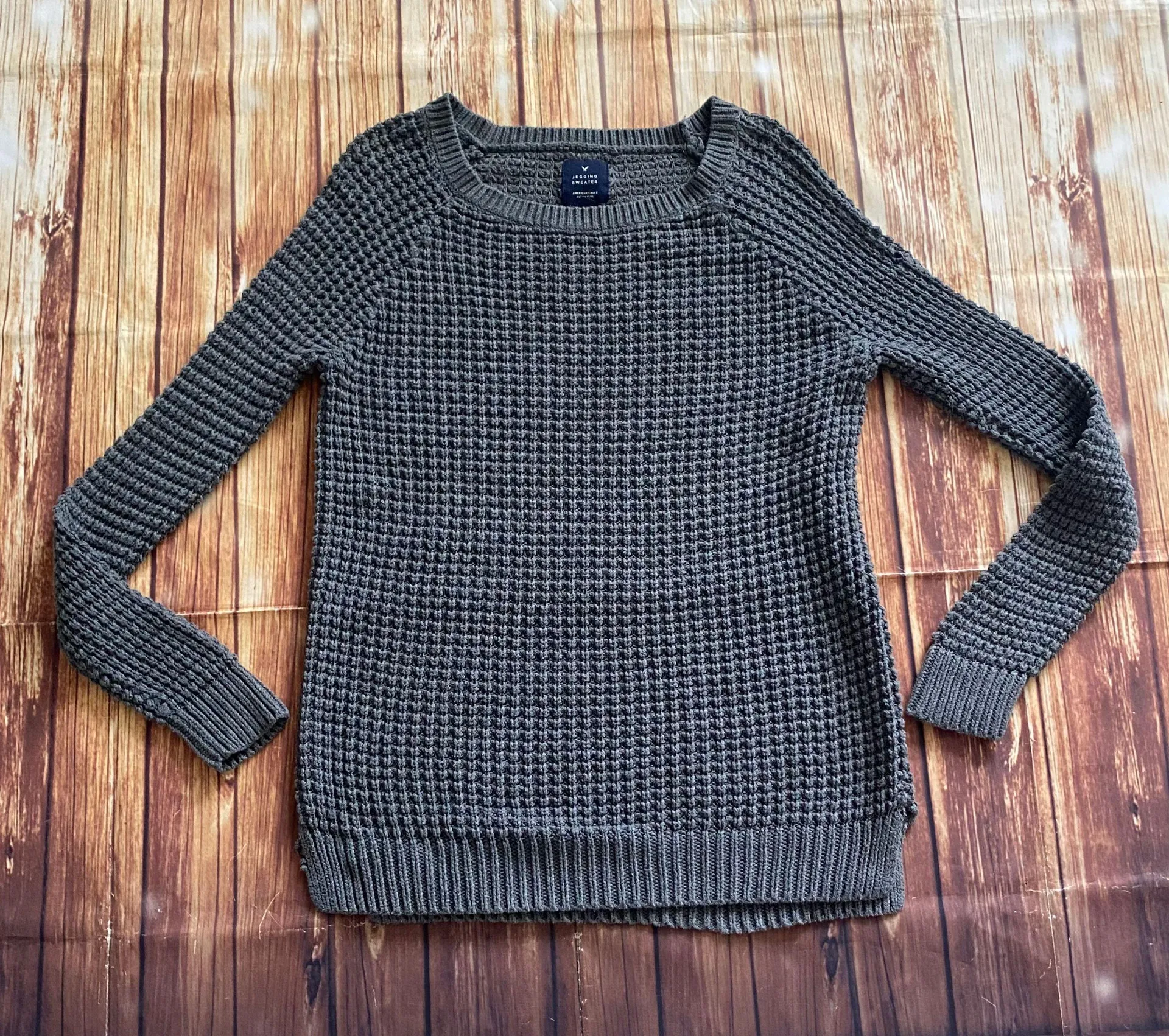 Gray Pullover Jegging Sweater Sz M - Image 5