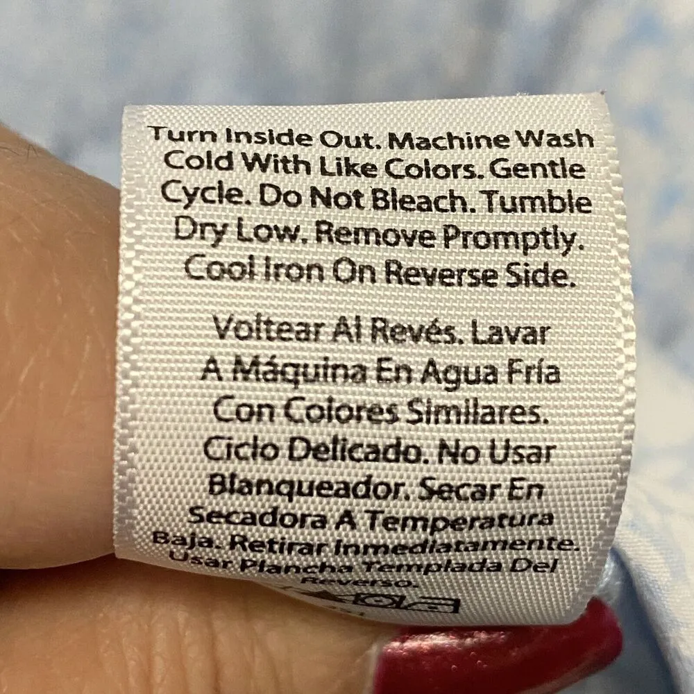 Wonder Nation Floral Junior Dress Light Blue/White XL 14/16 Tiered Summer Casual - Image 6