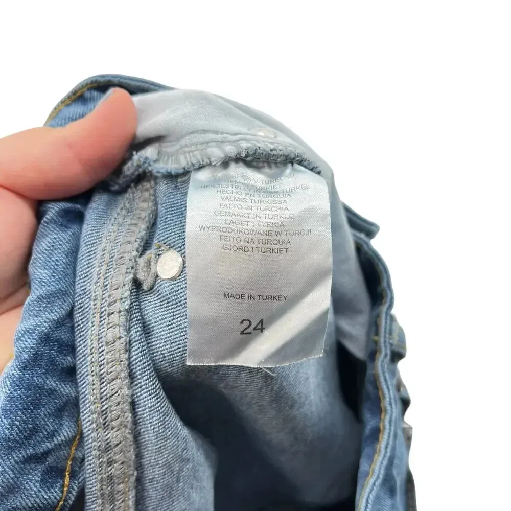 The Ragged Priest Light Blue Checkered Checkerboard Dad Jeans Size 24 - Image 12