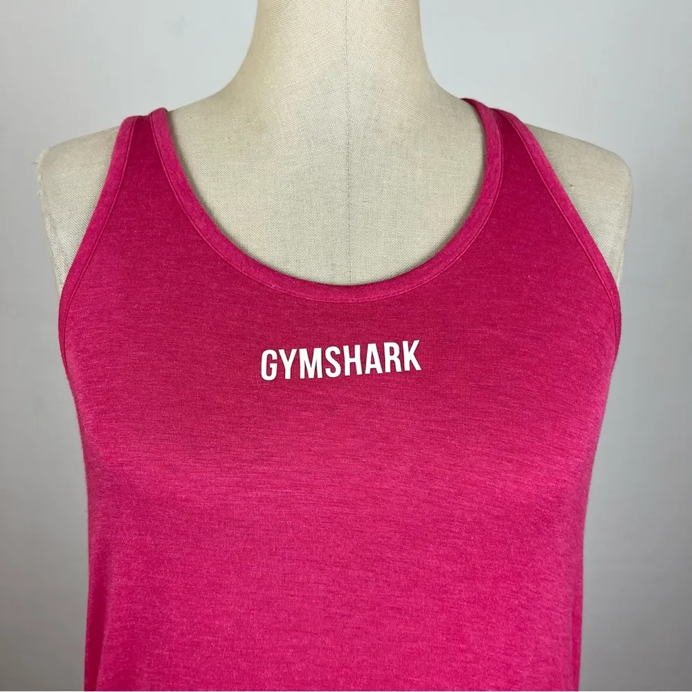 Gymshark Neon Pink Racerback Tank Top - Image 3