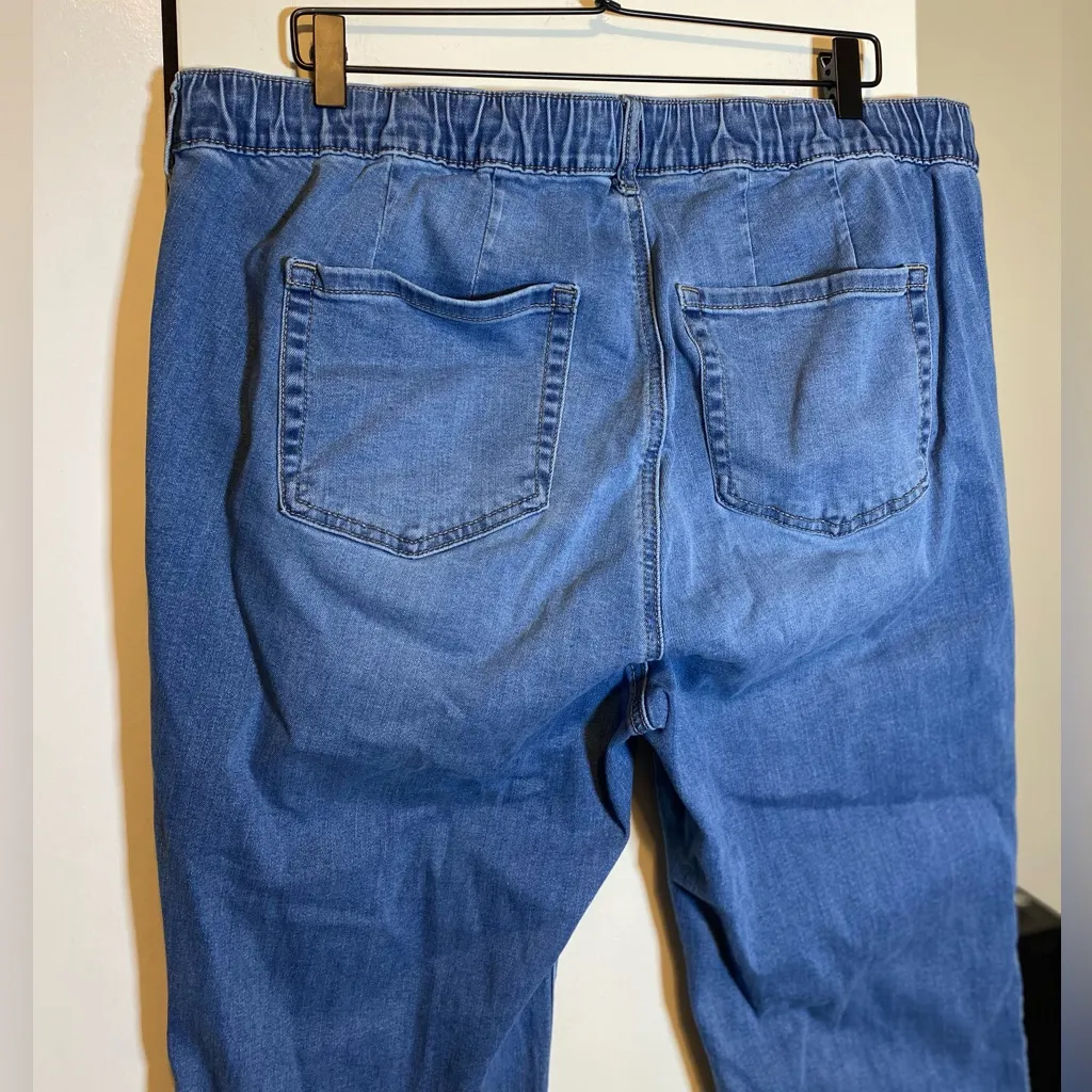 Torrid Pull-On Denim Pants Size 2X Short Stretchy Drawstring Jeans Boyfriend - Image 4