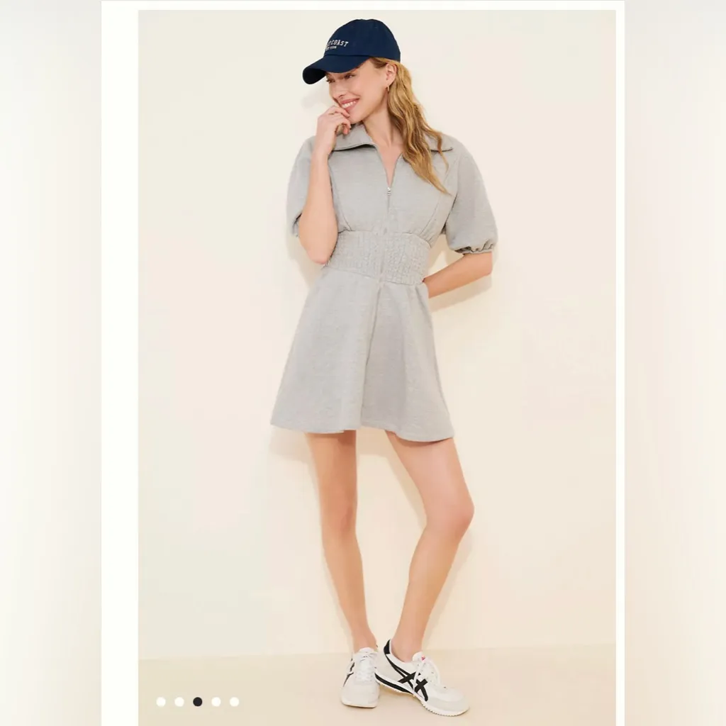 Daily Practice Smocked Waist Mini Dress Zip - Image 3