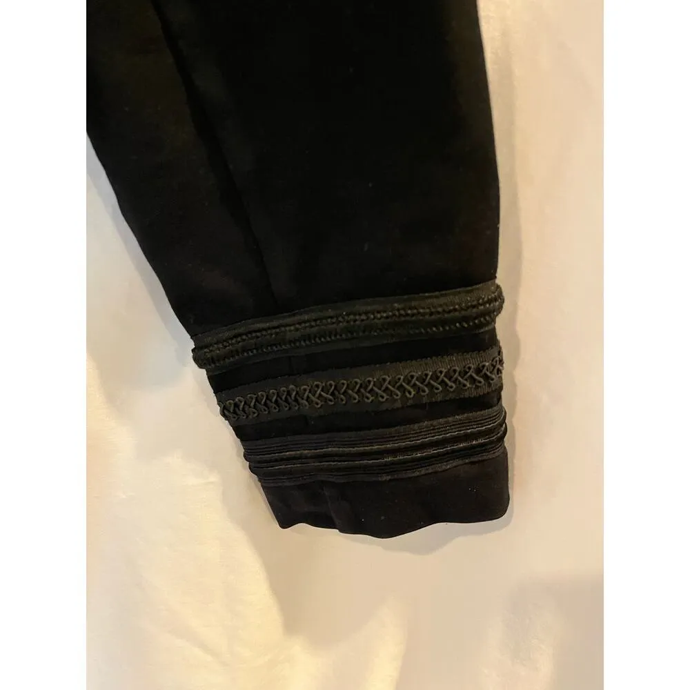 Torrid Women's Black Cropped Military Jacket Embellished Lightweight Size Xlarge - Image 9