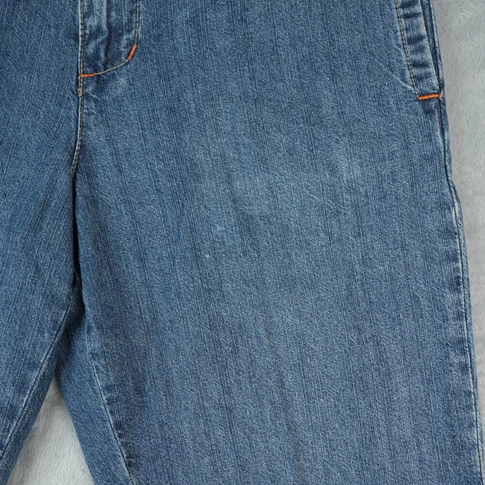 RF by Rafaella Denim Jean Shorts Womens 8P Petite 30x12 Mid Rise Flap Pockets Blue - Image 3