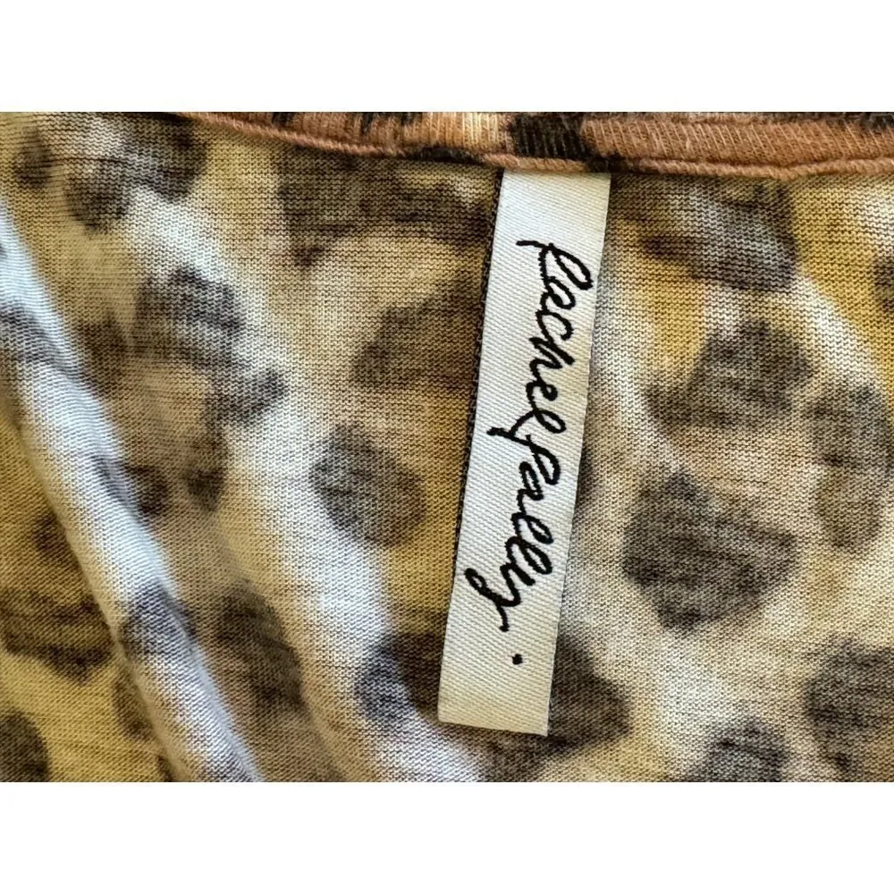 Rachel Pally Brown And Black Leopard Print Jersey Fit And Flare‎ Wrap Dress L Size L - Image 10