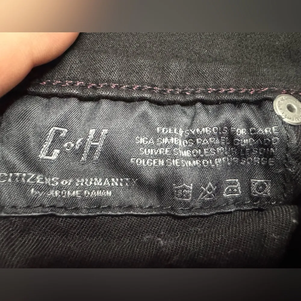 Citizens of Humanity Thompson Mid Rise Black Skinny Pant Womens 25 - Image 7