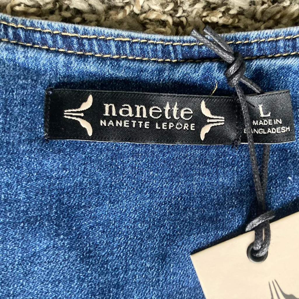 Lanete Medium Wash Denim Button Front Vest - Image 8