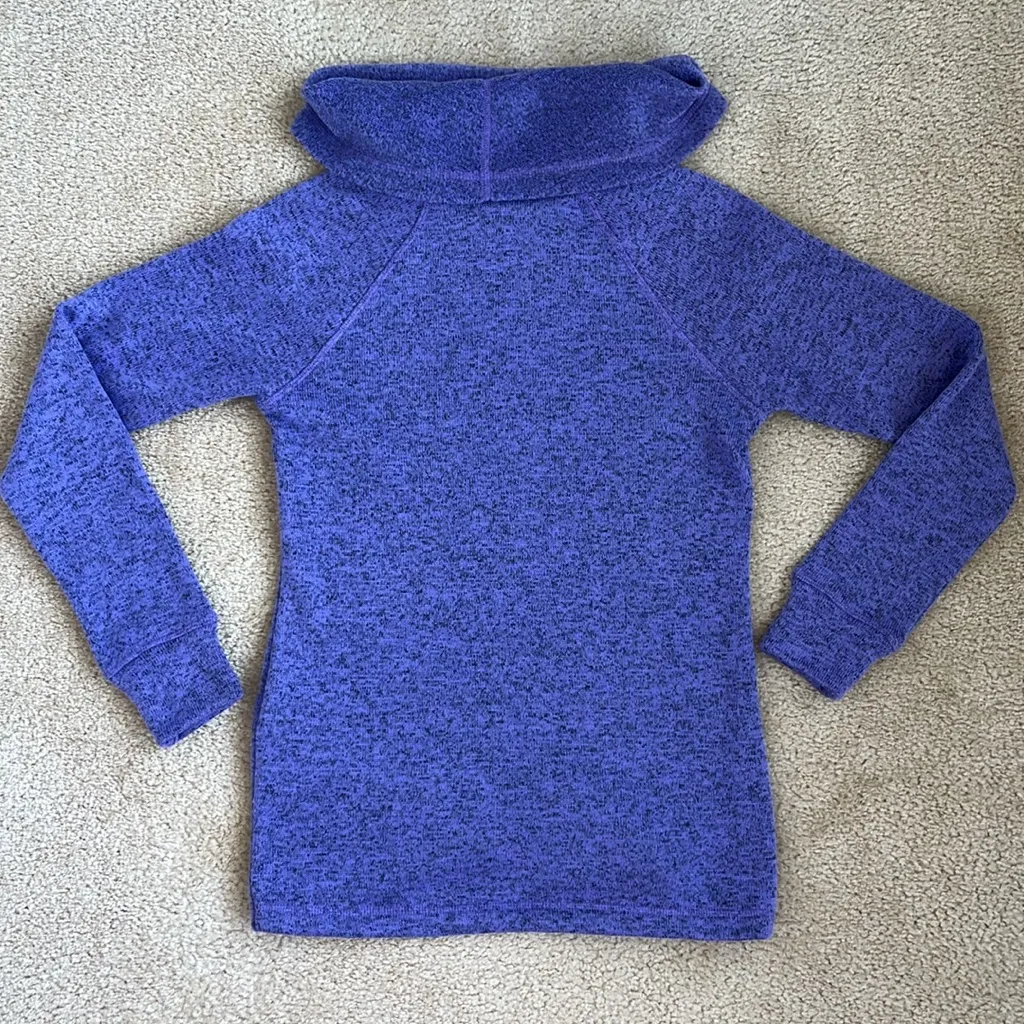 Ideology Cowl Neck Active Pullover Sweater in Purple Women's XS Extra Small - Image 3