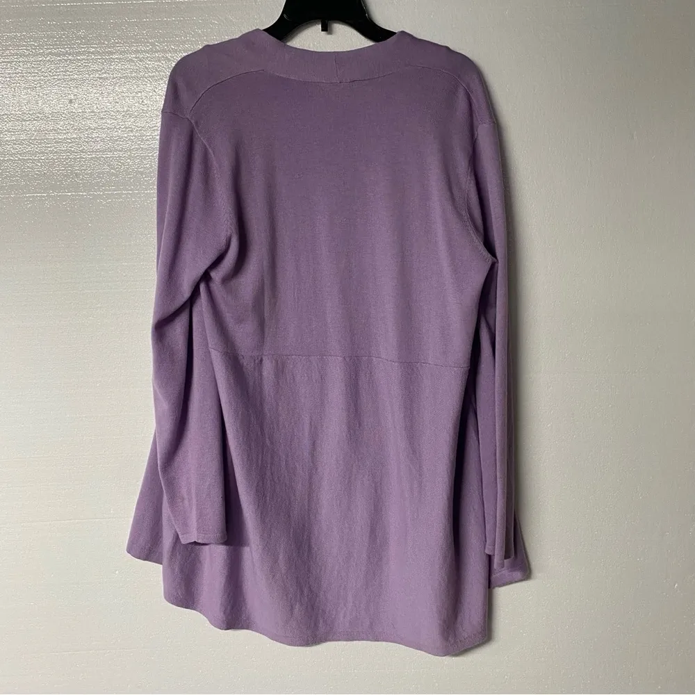 J.Jill Cardigan With Tank Lavender Size M One Bottom Wool Blend Long Casual - Image 6