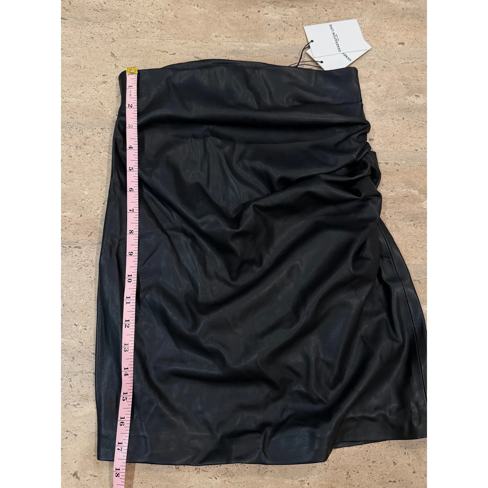 NEW NWT Generation Love Mila Vegan Leather Skirt Black size  XS - Image 6