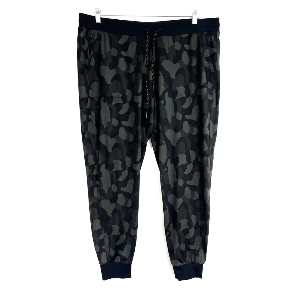 Zella Live In Pockets Jogger Pants Black Camo Loose Fit Tapered‎ Casual Size 2XL - Image 5