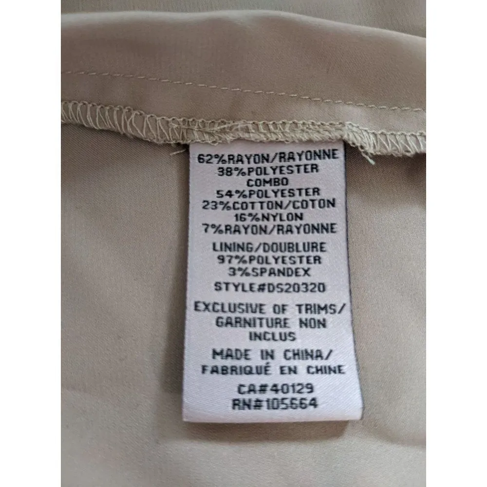 DS Dress Black Tan Cocktail Dress Size 6 Wedding Guest Dress Black Lace Dress - Image 7