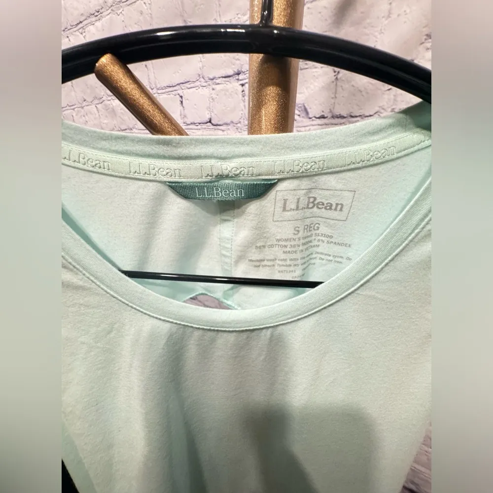 LL Bean Womens Workout Tank Top Mint Green Size Small EUC - Image 4