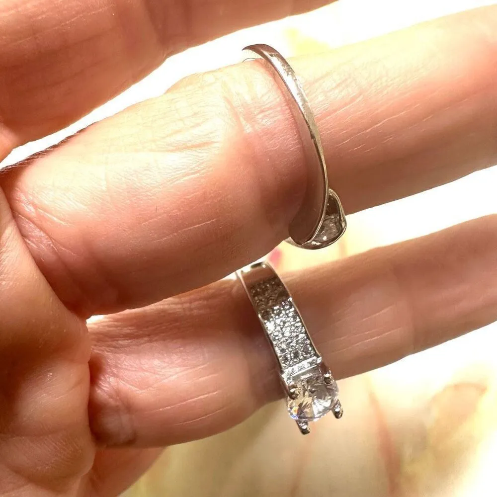 Silver rhinestone ring bundle of 2 - Image 6