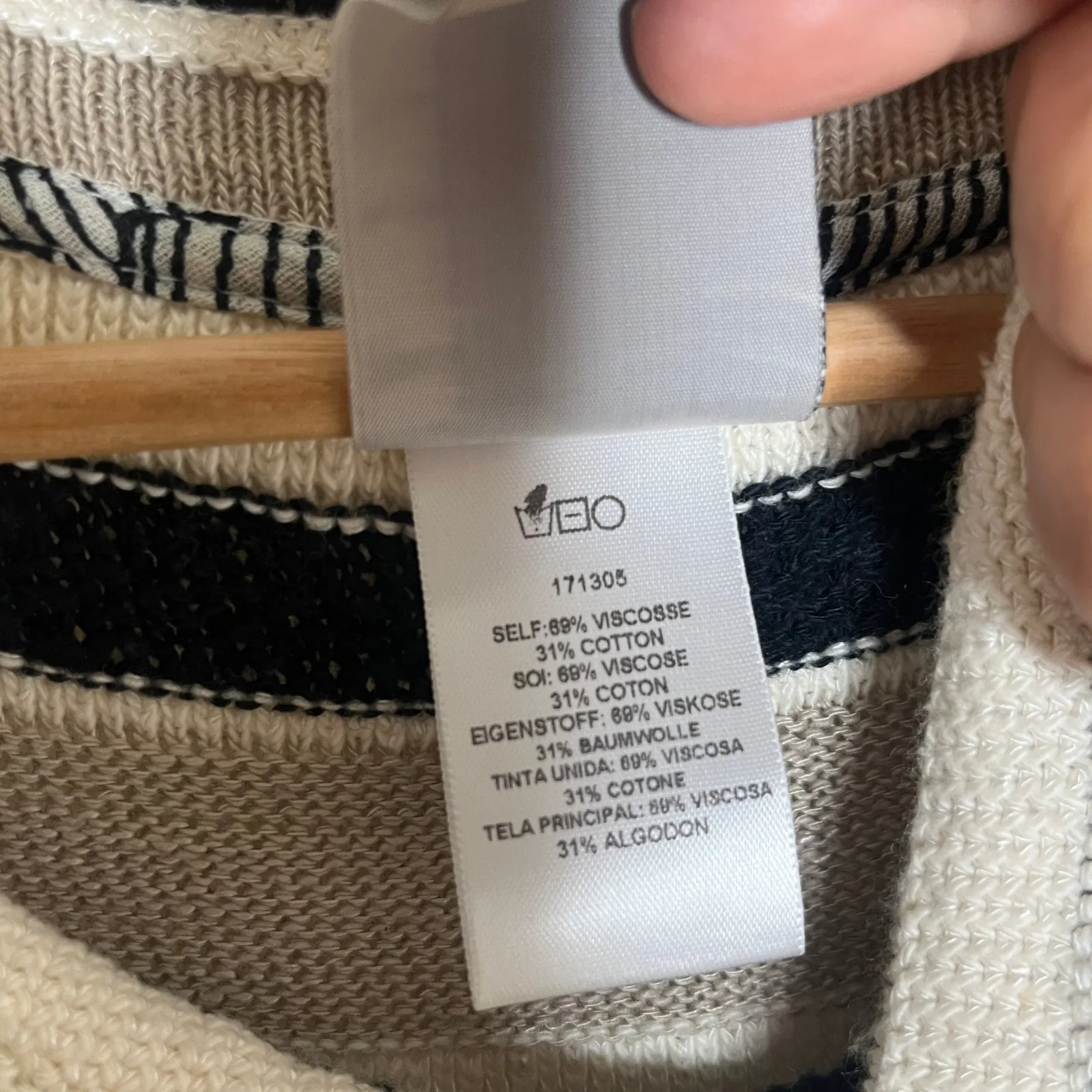 Dolan Women's Cowl Neck Sleeveless Striped Knit Lightweight Sweater XS White - Image 4