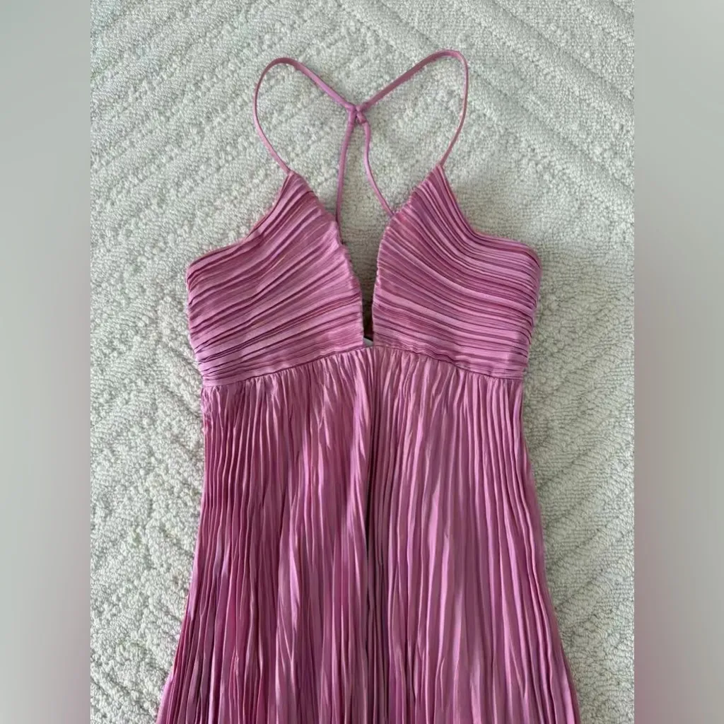 A.L.C. Pink Backless Pleated Dress 2 - Image 5