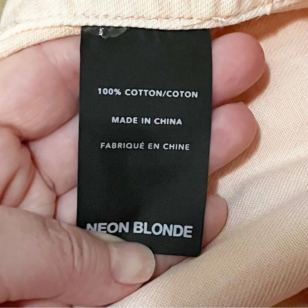 Neon Blonde NWT Women’s Size XS Pink Denim Jacket Pastel “Dreamer” Distressed - Image 10