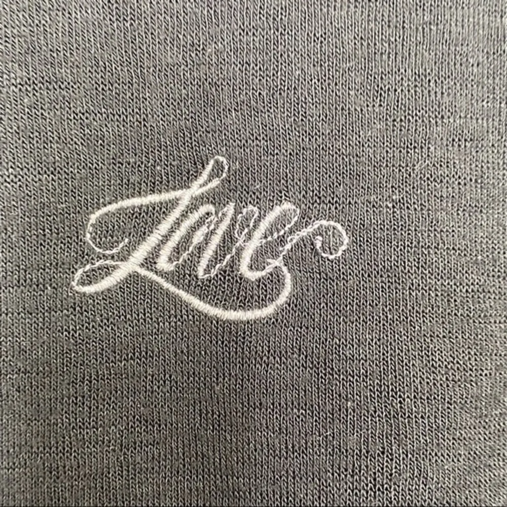 Victoria’s Secret Black LOVE Sweatshirt Silver Embroidered Logo Burnout Top S - Image 4