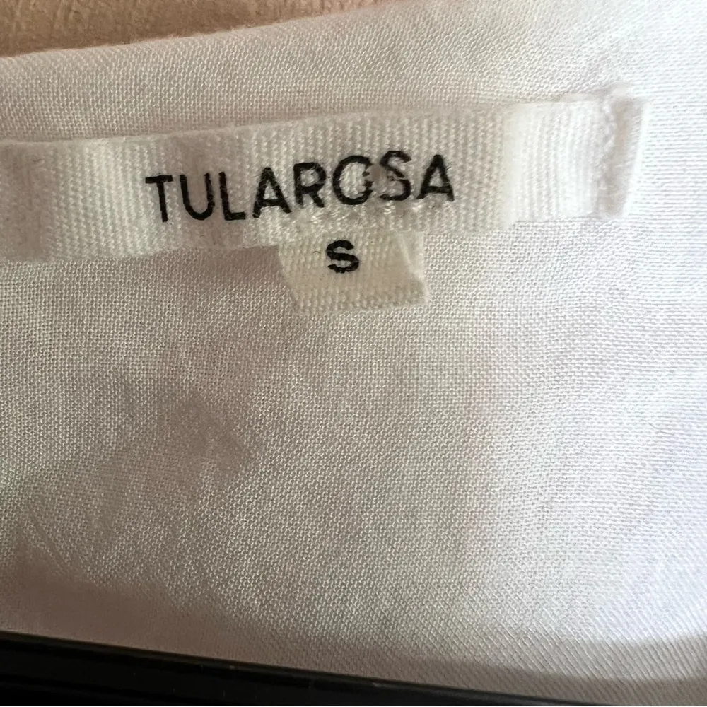 Tularosa REVOLVE Otis Top Peplum V-Neck Fairy Peasant Flowy White/Gold Y2K Sz S - Image 10