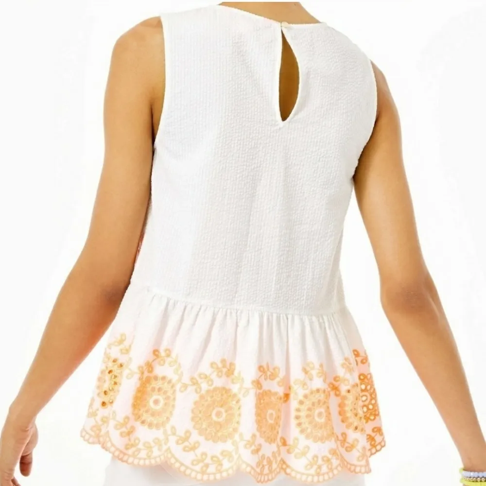 Lilly Pulitzer Lilliana Textured Perforated Blouse - Image 2