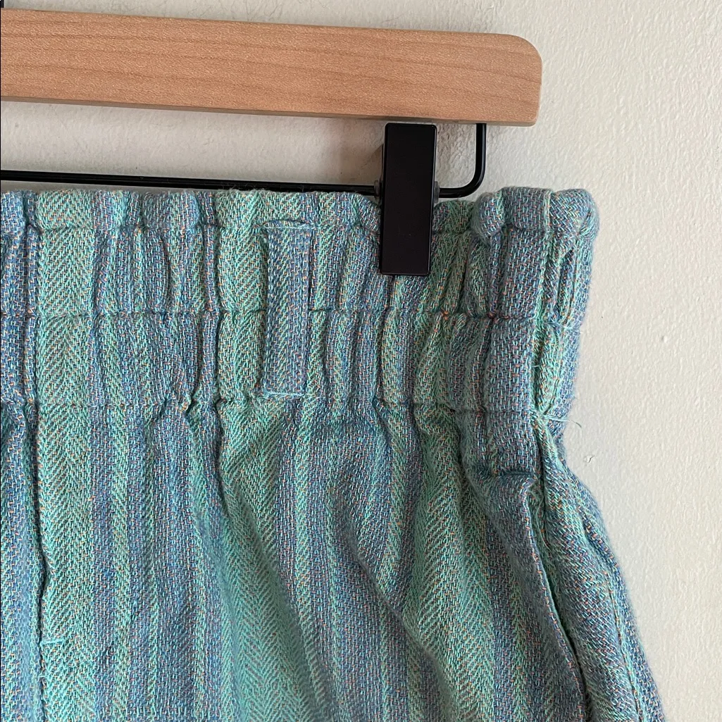 Free People Solar Flare Baja Striped Shorts Ocean Blue Combo - Image 6