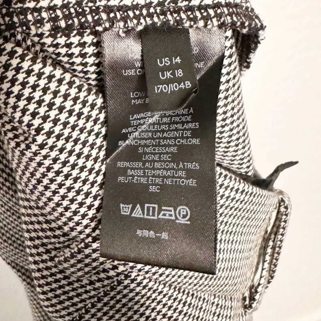 ANTHROPOLOGIE HOUNDSTOOTH TROUSERS SZ 14 - Image 7