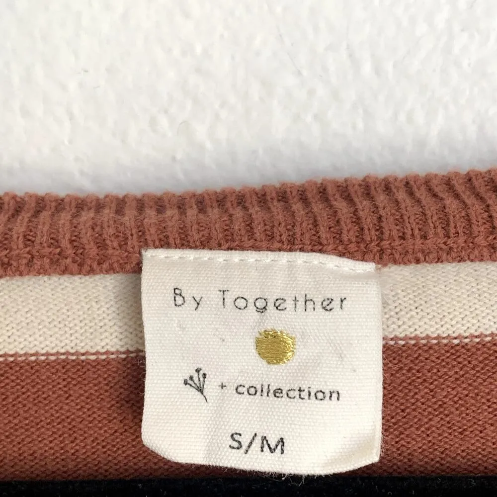 5/$25 By Together Striped Pullover in Brown/White - Image 3