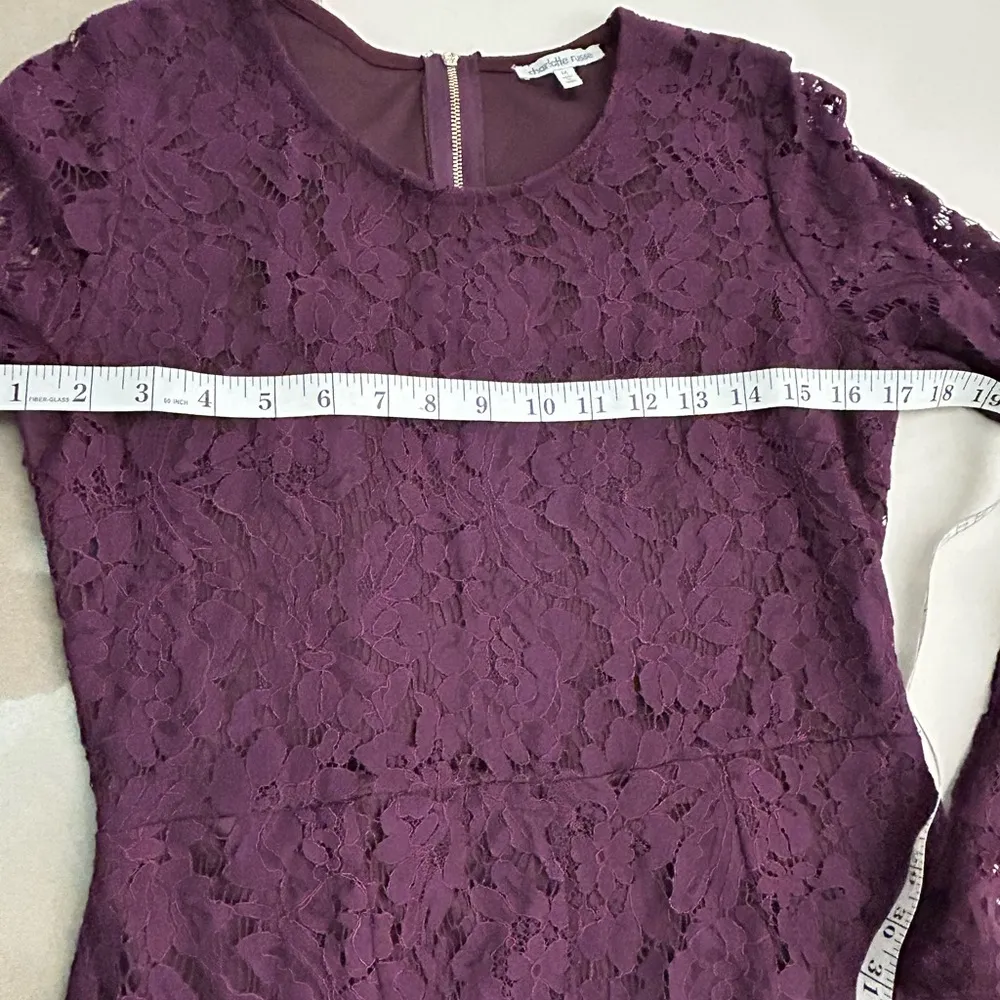 Romper-jumper Purple Lace Long Sleeve shorts-Charlotte Russe—medium - Image 5