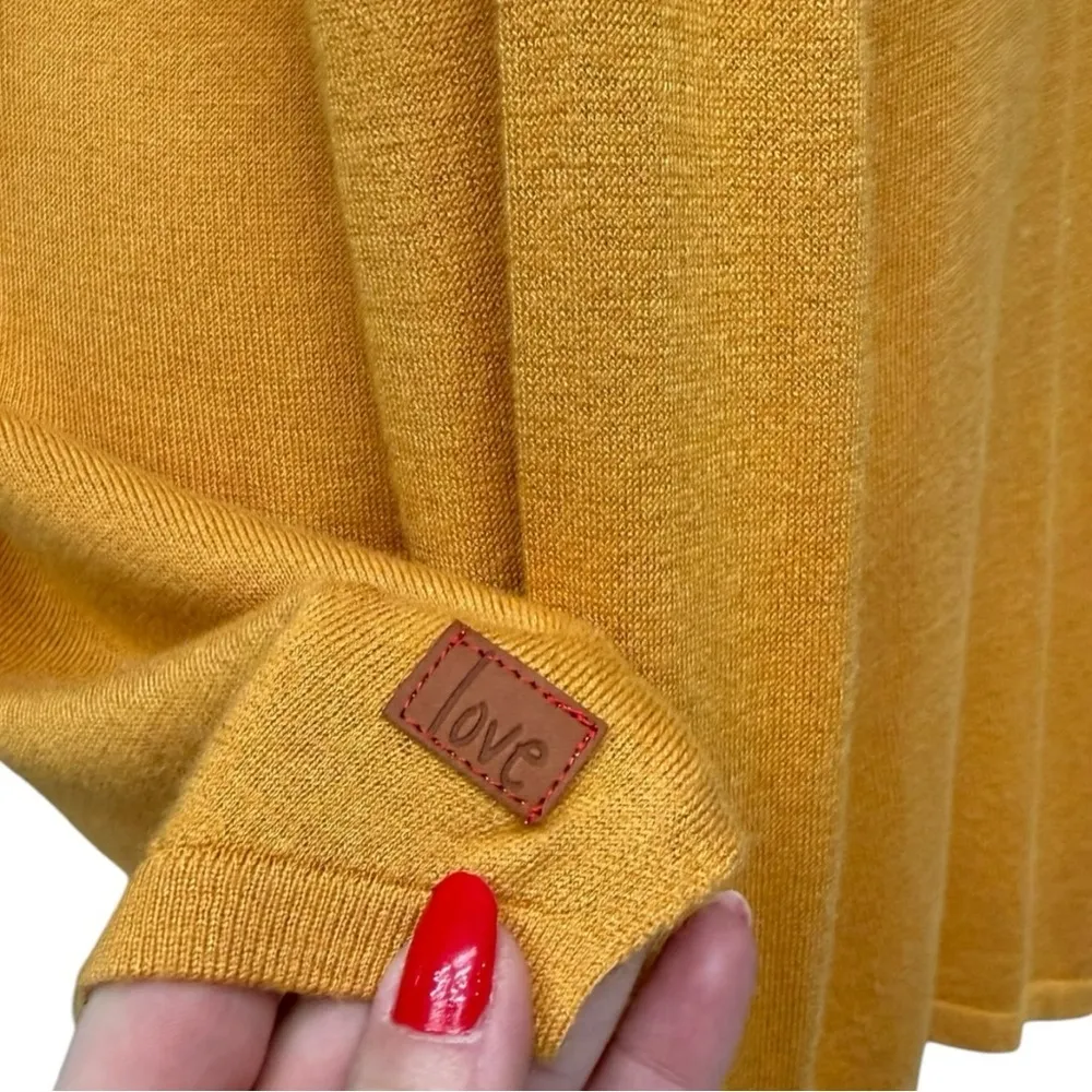 Peace Love World Banded Neck Sweater with Affirmation Small NWOT - Image 6