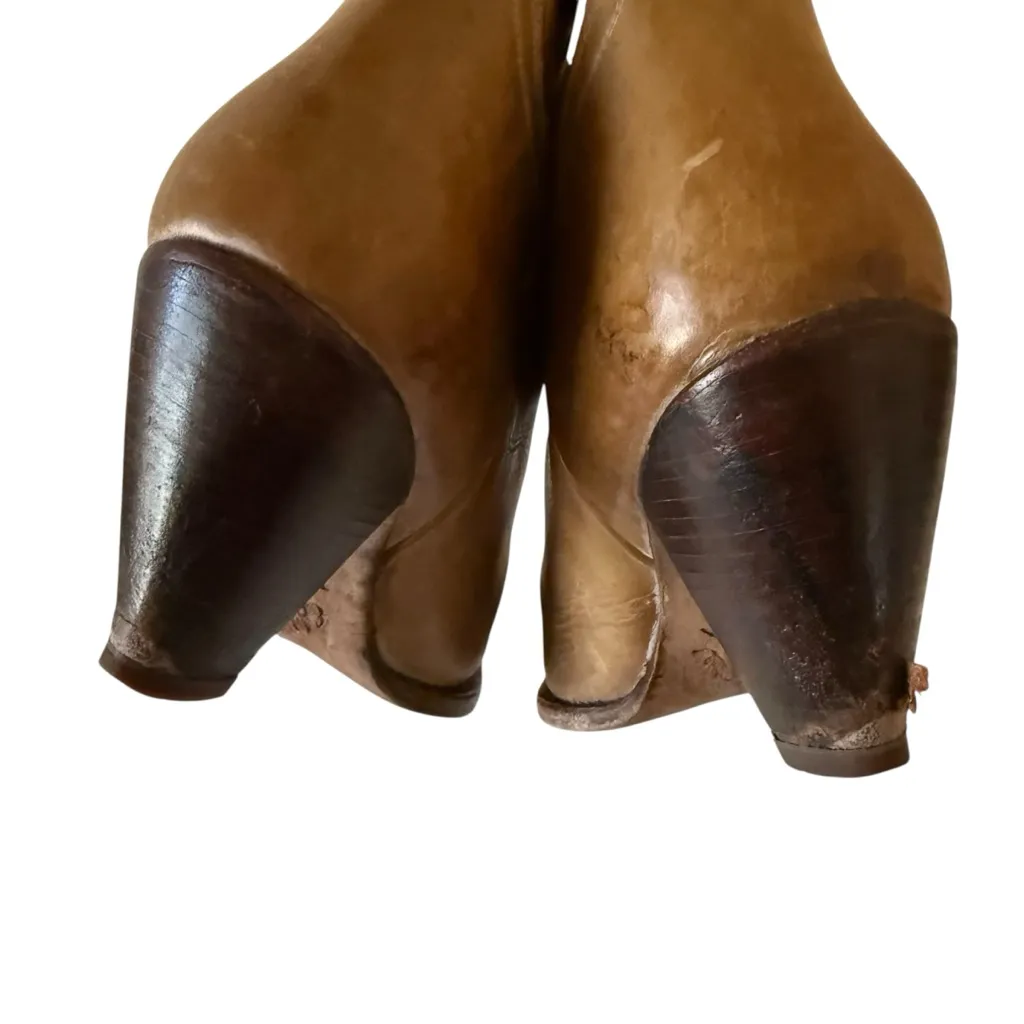 Charlie 1 Horse By Lucchese Tan leather Snip Toe Western Cowboy Boots SZ 6 READ - Image 10