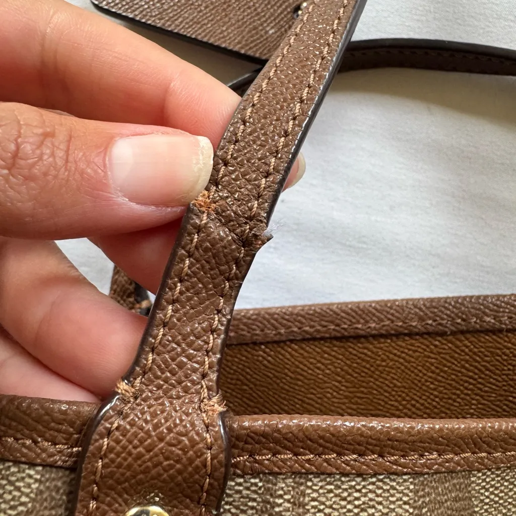 Coach F36658 Signature Reversible PVC City Tote Brown - Image 11