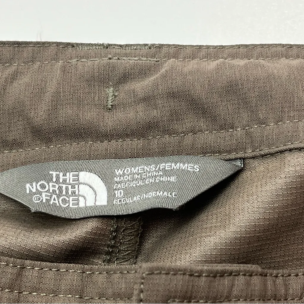 The North Face Nylon Convertible Pant Womens 10 Regular Brown Green‎ Hiking Pant - Image 2