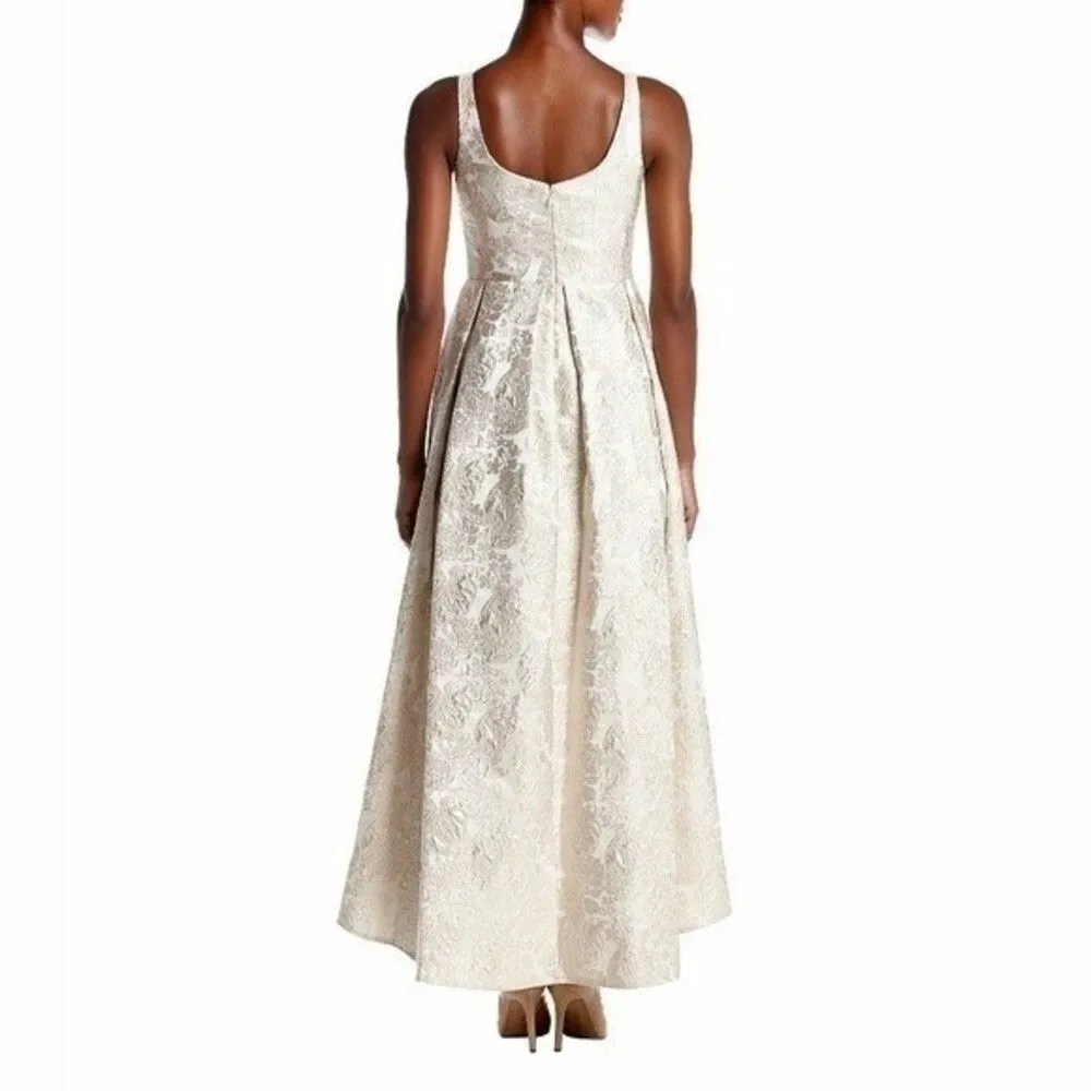New! BETSY & ADAM Embellished-Waist Brocade High-Low Party Dress Gown Size 4 - Image 6