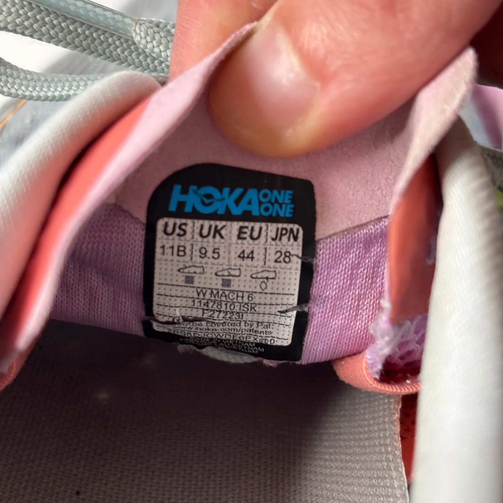 Hoka One Mach 6 Shoes Womens 11 B Illusion Dusk Sneakers Comfort SEE - Image 6