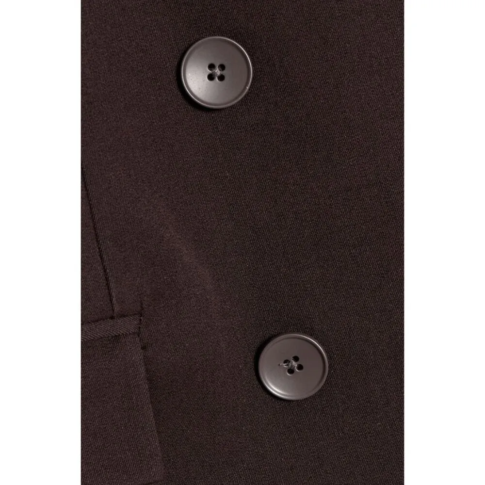 Derek Lam 10 Crosby Sandra Double Breasted Slit Blazer Chocolate Womens Size 2 Brown - Image 3