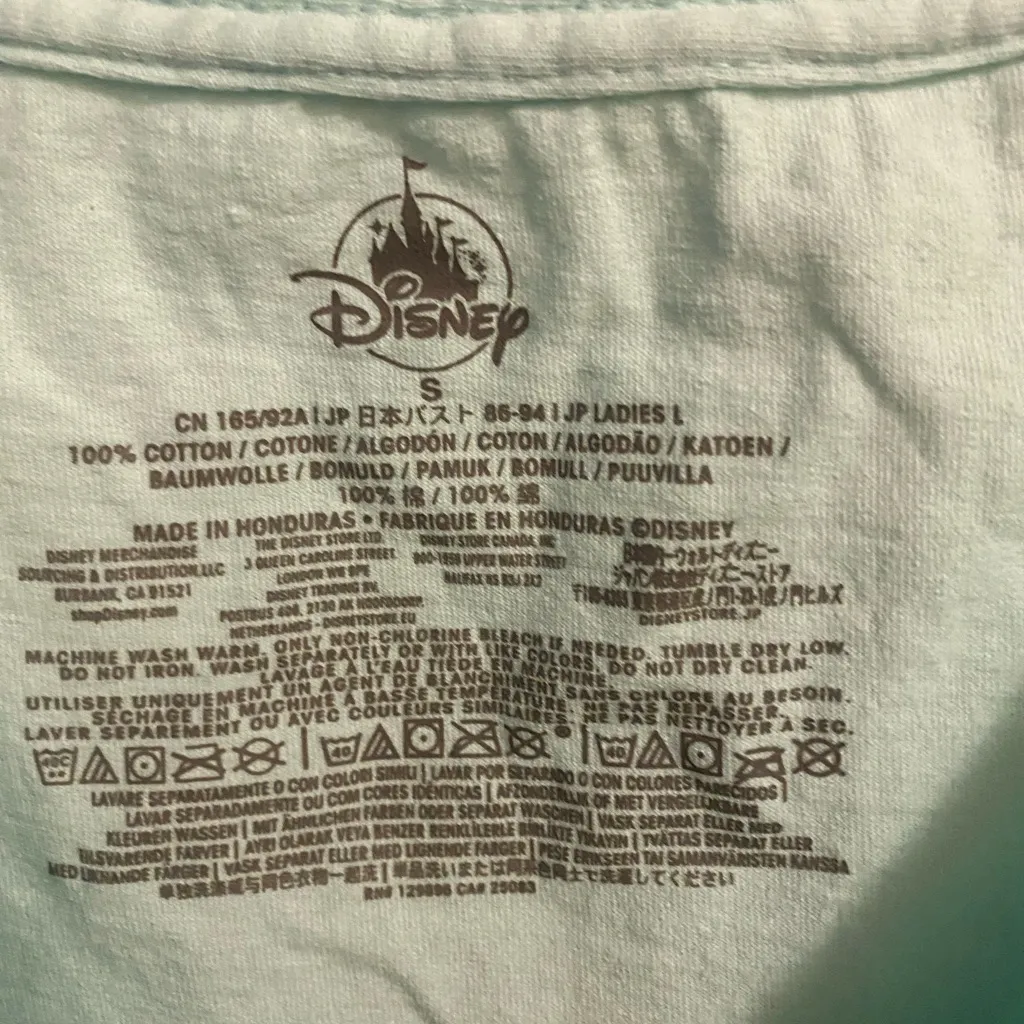 Disney Womens Light Blue Tee T Shirt S Small Mickey & Minnie Mouse Graphic - Image 4