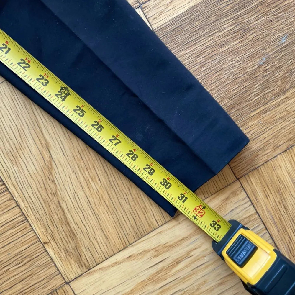 Alexander Wang Black Tapered Leg Dress Pants w/ Leather Waistband Sz 0 - Image 11