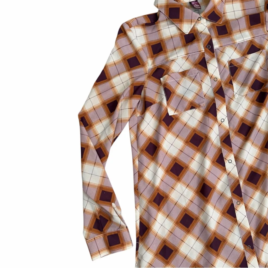 PrAna Plaid Flint Maxi Long Tunic - Image 4