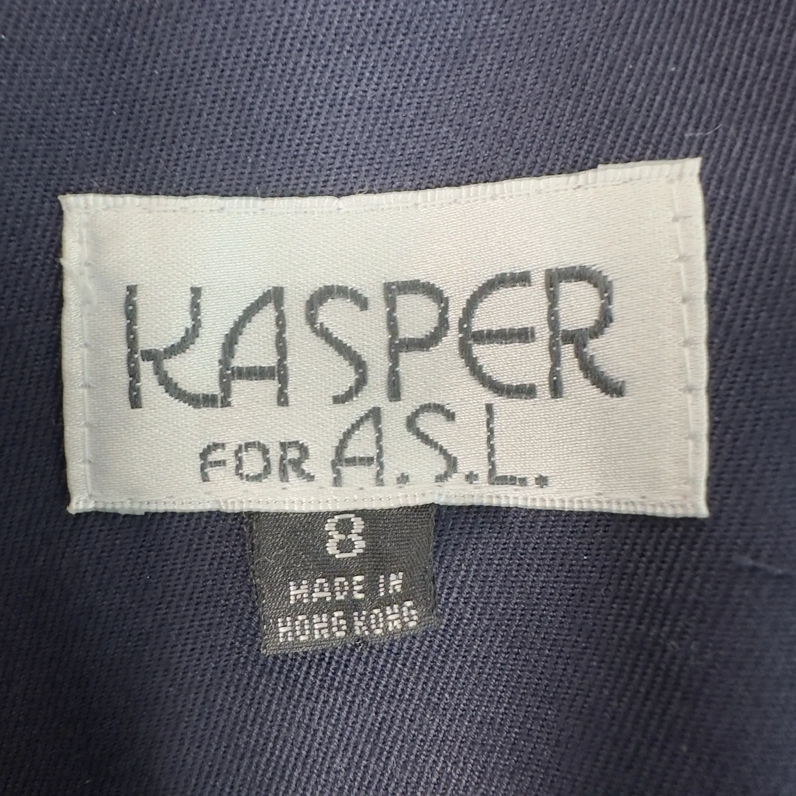 Kasper Short Sleeve Navy Double Breasted‎ Tuxedo Secretary Sheath Vintage 80s - Image 7