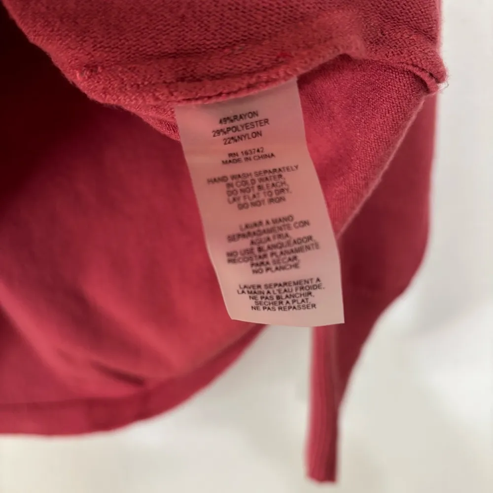 Aaeda Cutesy Embroidered Floral Sweater Size L Red Size L - Image 5