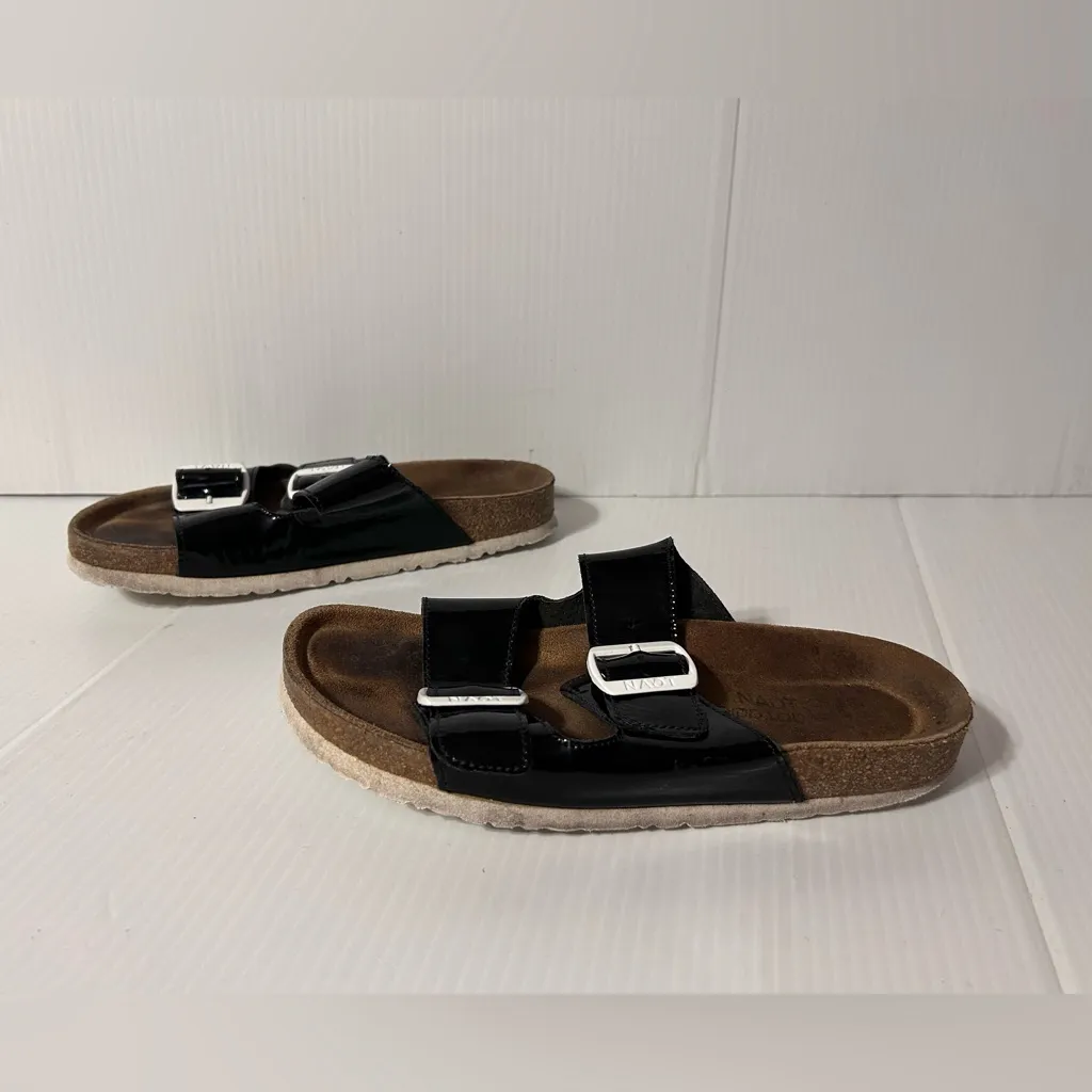 Naot Black patent Buckle Straps slide on sandals women size 37 EU / 6.5 US - Image 3
