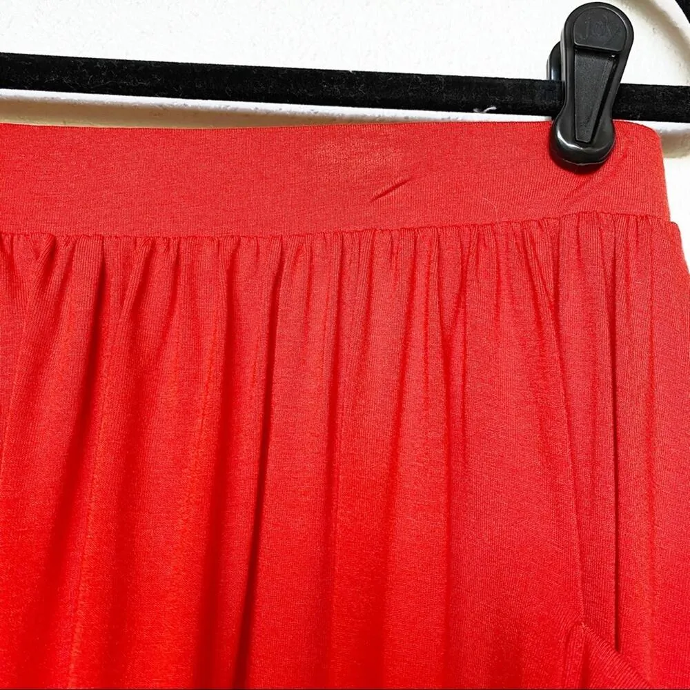ASOS Bright Coral Red Pocket Skirt Size 10 - Image 4