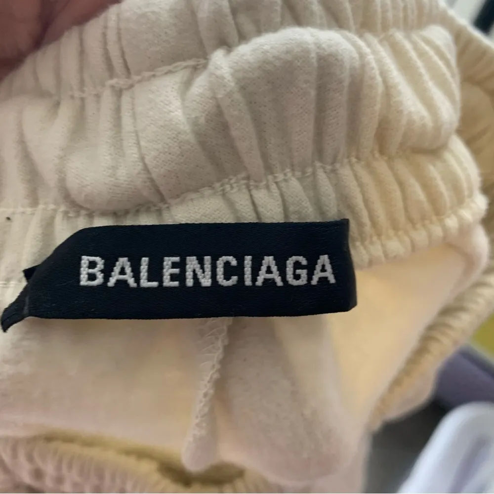 Balenciaga cream sweatpants size XXS loungewear quiet‎ luxury straight leg - Image 6