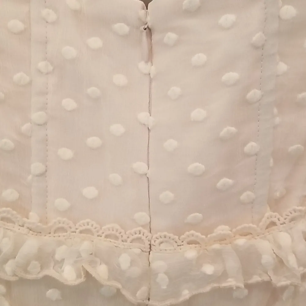 💕SPELL GYPSY X FREE PEOPLE💕 Mira Bustier RaRa Dress Ivory Small S NWT White - Image 14