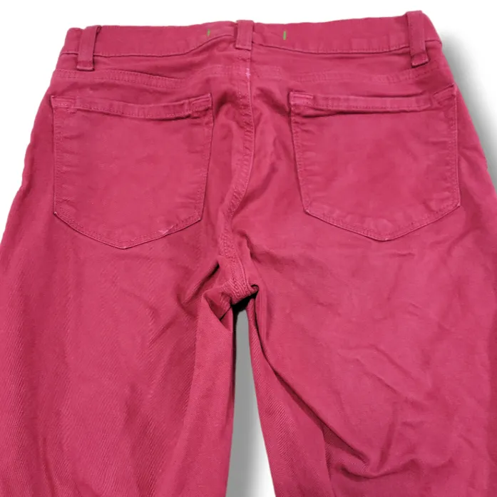 J Brand Jeans Size 25 26x29 Womens J Brand Skinny Leg Black Cherry Jeans Stretch Red Denim Pants  - Image 4