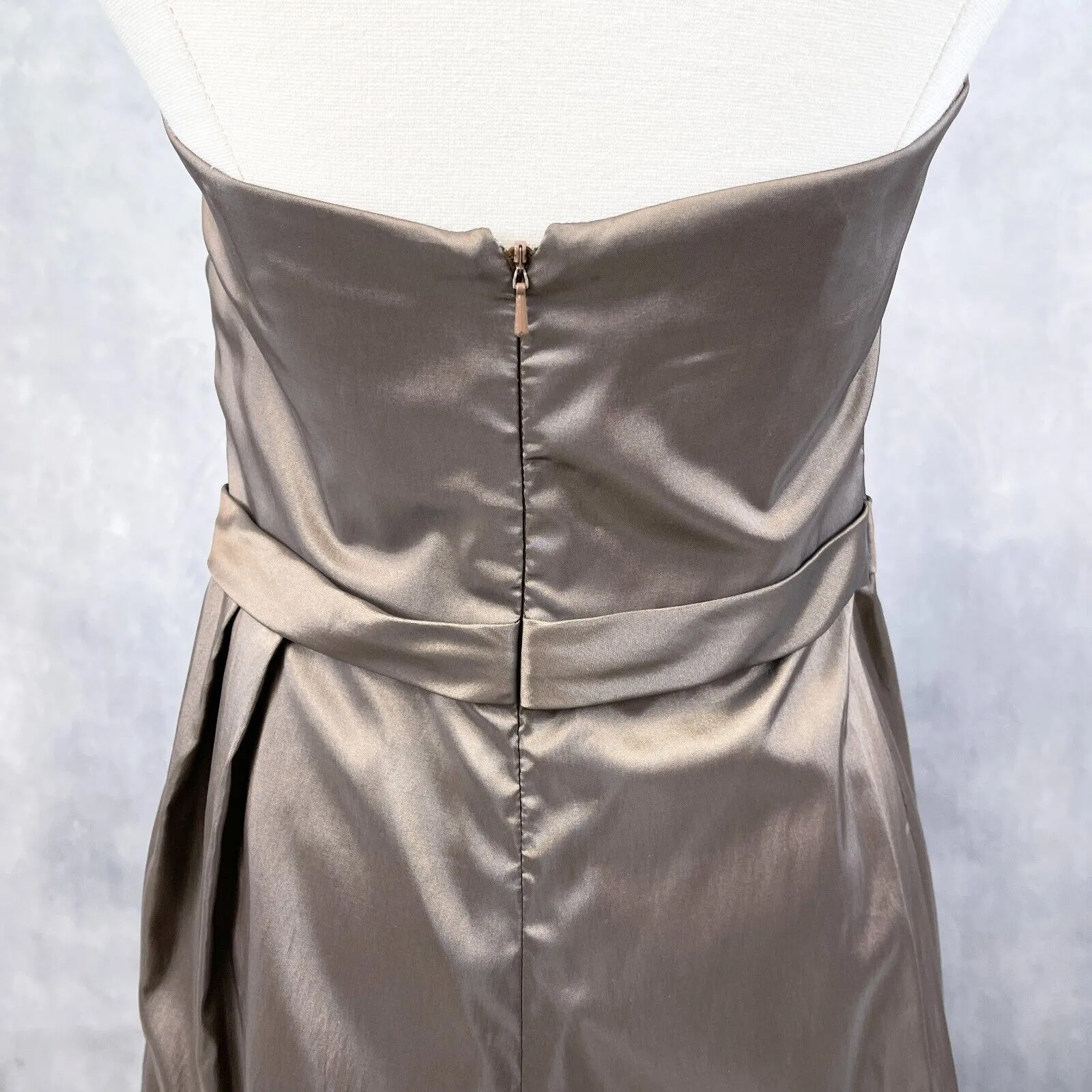 Davids Bridal Strapless Dress Womens Size 10 Brown Bridesmaid‎ Prom Dressy Gala - Image 6