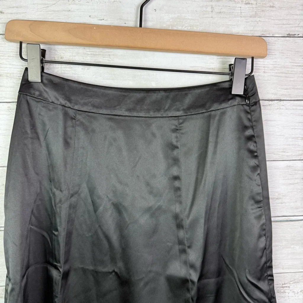 Universal Standard Satin Swing Skirt Black Size 00 - Image 3